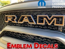Ram 1500 RHO Grill " R A M " Emblem Overlay Decal 2025 2026