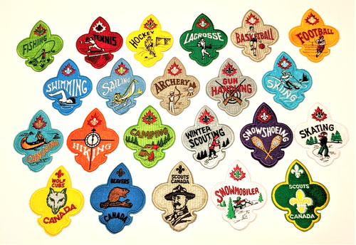 CREST Randonnée Scouts Canada Fleur des Lis Forme Neuf Ancien Stock SD35N comme neuf - Photo 2/5