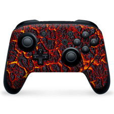 Nintendo Switch Pro Controller Skin Decal Vinyl Wrap - Burnt Top Lava Eruption