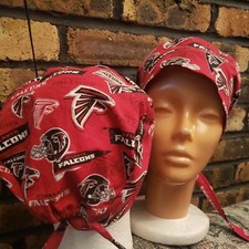 ATLANTA FALCONS Handmade SURGICAL SCRUB CAPS