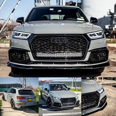 BKM RS Style Upgrade Full Body kit Front Rear Bumper wit Lip Fit Audi Q5 Sq5 B9