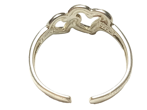Anello con punta in argento sterling cuori - misura 4 - .925 - Foto 3 di 3