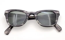 Vintage B&L Bausch & Lomb Eyeglasses 48-22 Striped Translucent Frame Only