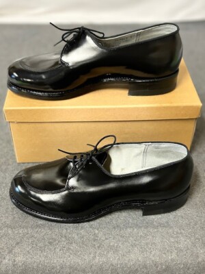 VINTAGE NEW US Military Dress Shoes OXFORD Black Leather  display picture 1