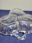 Cambridge "Rose Point Clear" 3 Part Relish Candy Nut Divided Etched Elegant Glow — photo 4