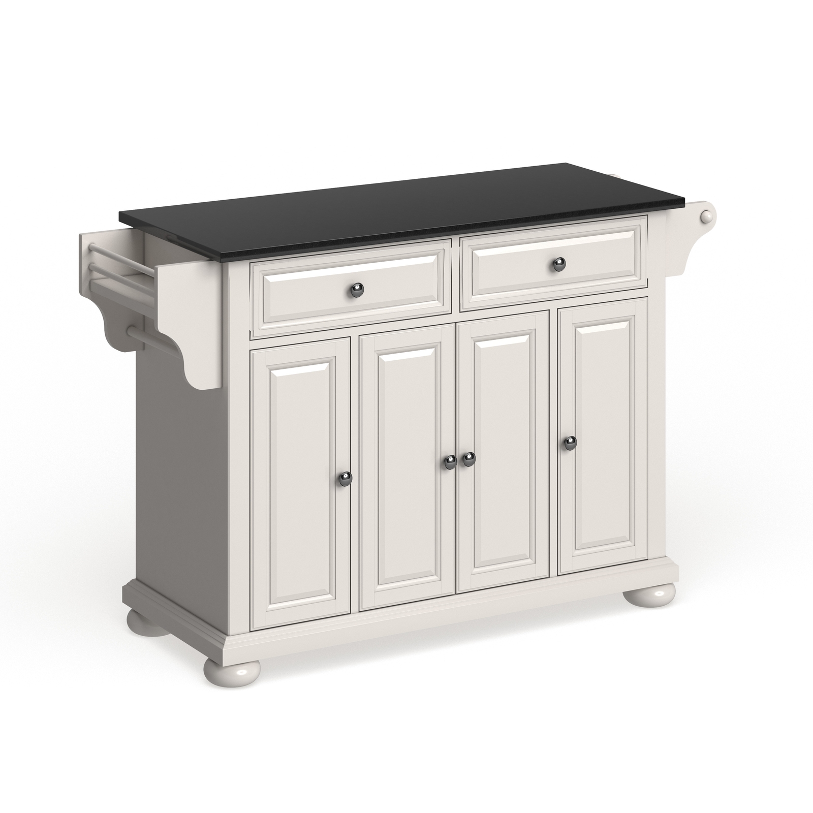 Crosley Alexandria Granite Top Full Size Kitchen Island/Cart White 18"d
