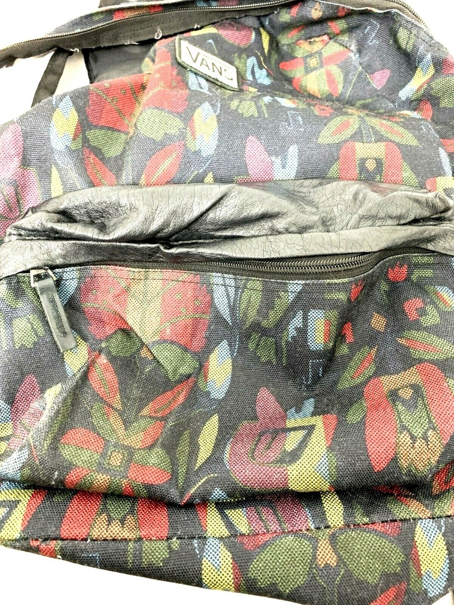 VANS BackPack BookBag Back To School Abstract Floral Leather  display picture 1
