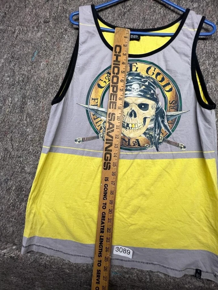 Camisa sin mangas Cape Cod para hombre piratas calavera Burnside multicolor M Foto 3 de 4