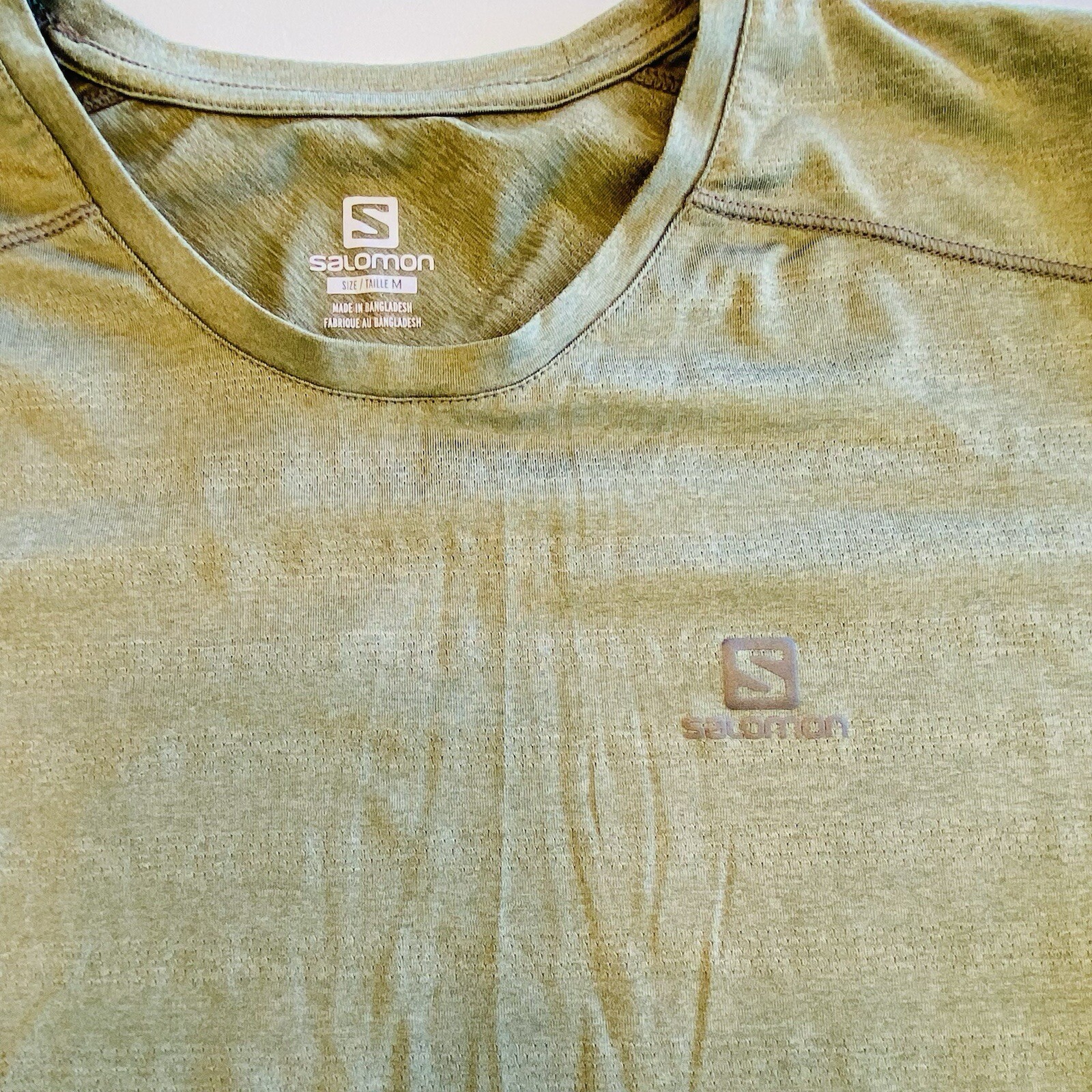 SALOMON camicia donna taglia media verde atletica manica corta così morbida OTTIMA