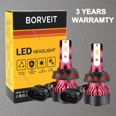 2PC H11 White LED Headlight High Beam Bulb 120w For Chevy Silverado 2500 HD 2020