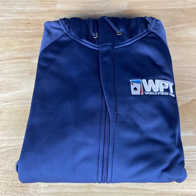 NWT WPT XL Hoodie World Poker Tour Deep Dark BLUE jacket clothes Men