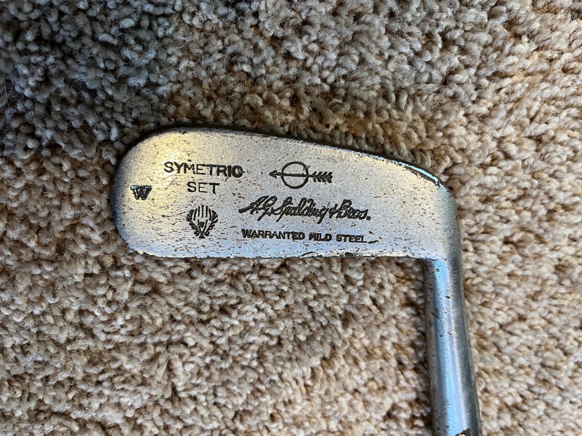 Antique Vintage AJ Spalding Symetric 11 Iron Putter Hickory Shaft