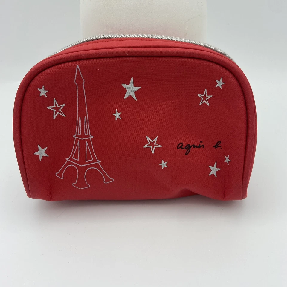 Agnes B Cathay Pacific Paris Eiffel Tower Cosmetic Bag Travel Amenity Case - Image 4 of 4