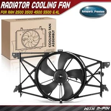 Single Radiator Cooling Fan Assembly w/ Shroud for Ram 2500 3500 4500 5500 6.4L