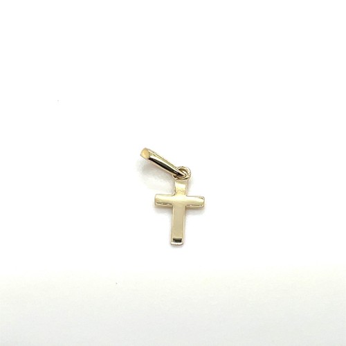 9ct Yellow Gold Plain Cross Pendant Only Charm Hallmarked 375 Stamp Brand New - Picture 6 of 7