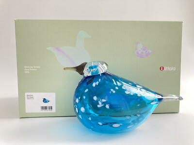 Oiva Toikka bird Blue Finch glass design Birds by Toikka Iittala