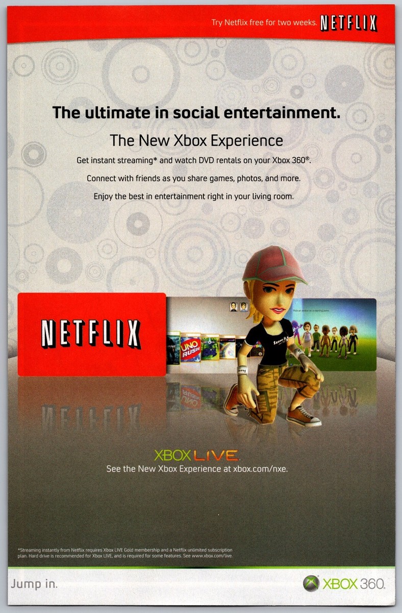 Games Can I Get Netflix On Xbox 360 Netflix Streaming Xbox Live