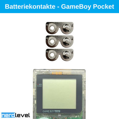3x Batteriekontakte Batterie Kontakt Feder Blech für Gameboy Pocket Game Boy GBP
