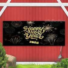 Happy New Year 034 indoor outdoor banner sign