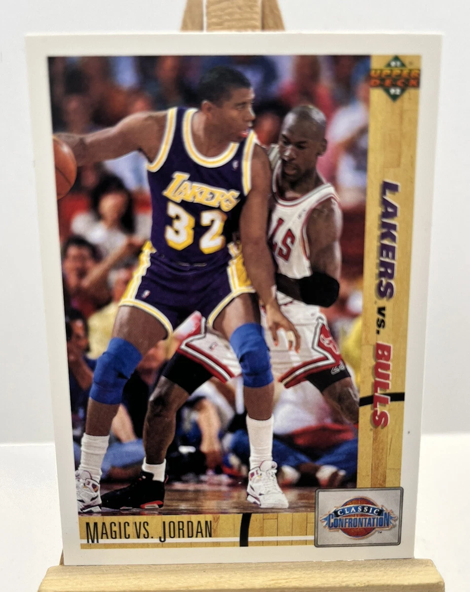 1991-92 Upper Deck Magic Johnson Lakers vs Michael Jordan Bulls 