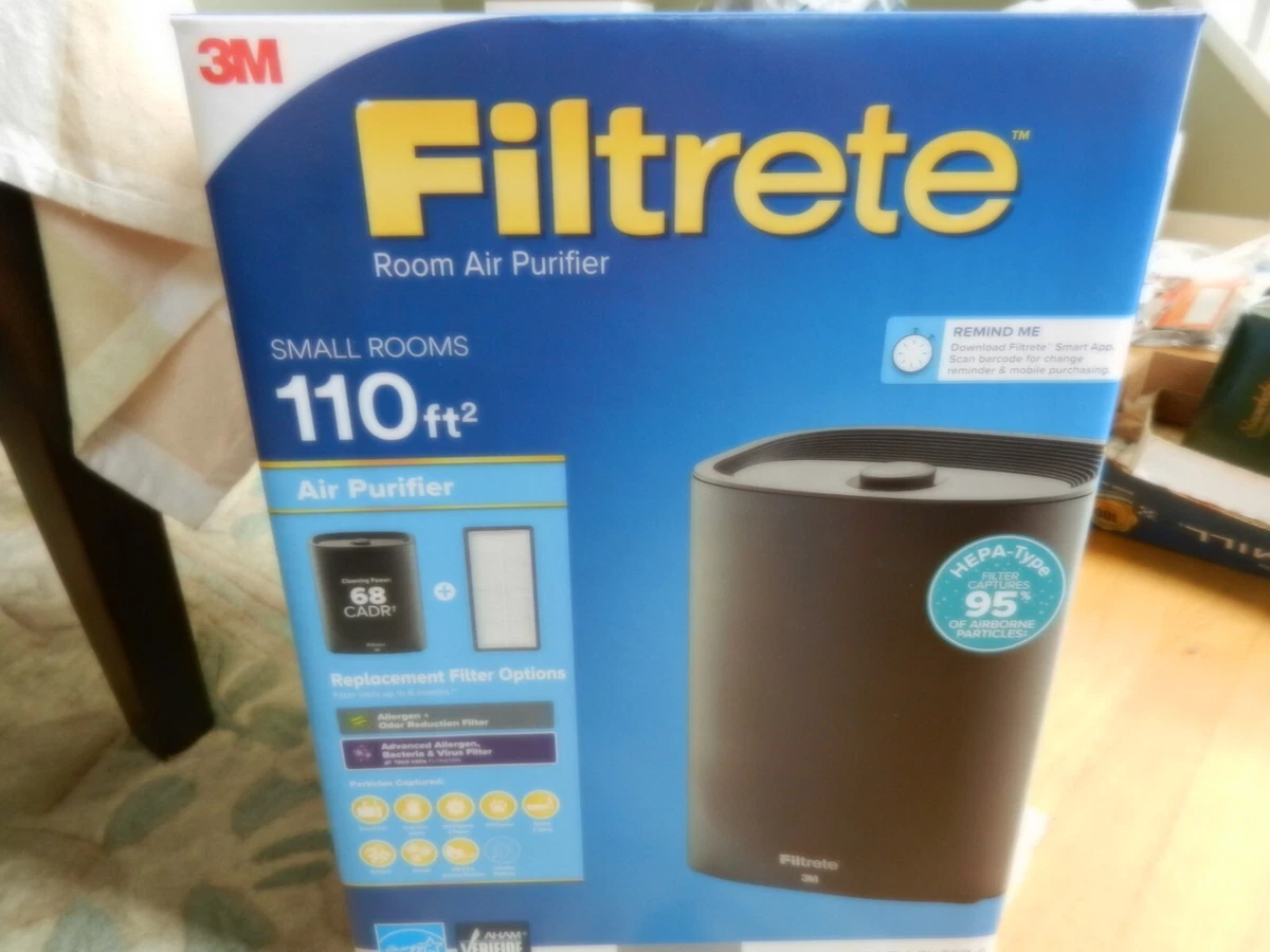 3M Filtrete Room Air Purifier HEPA Type Filter 110 SQ FT Coverage Brand New