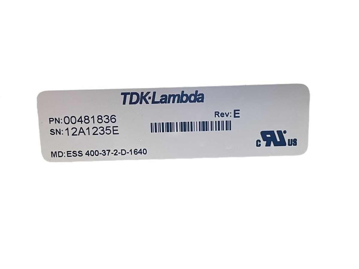 その他 TDK Superior D90 TDK-LAMBDA ESS 400-37-2-D-1640ESS POWER SUPPLY 00481836 | eBay