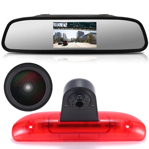 Car backup Camera+Mirror for Fiat Ducato X250 X290 Peugeot Boxter 3.Brake Light - Picture 1 of 8