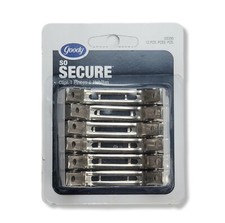 Goody So Secure Hair Clips 12 PCS Silver Metal Snap Styling