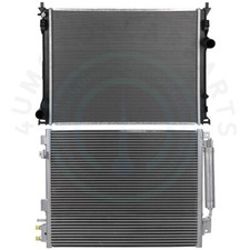 Radiator & Condenser Cooling Kit For 2009-19 Dodge Challenger Chrysler 300