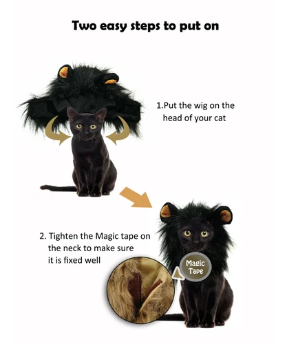 Lion Mane for Cats Funny Halloween Costume for Cats Snoods for Cats - Bild 10 von 42