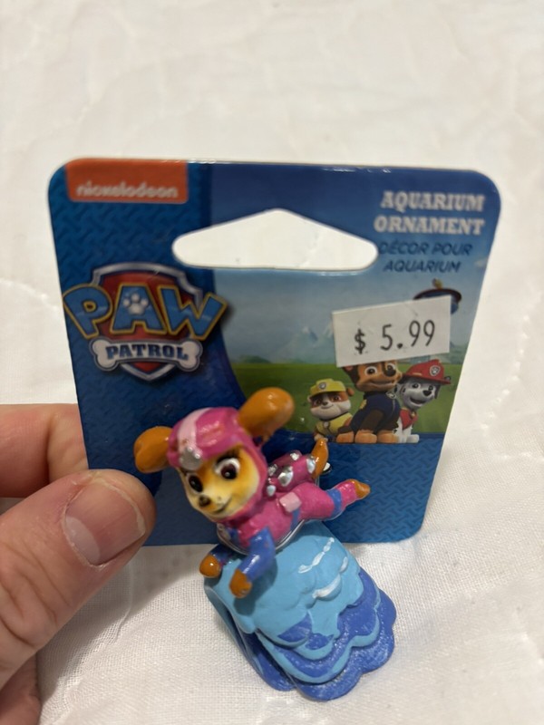 New Nickelodeon PAW PATROL Mini Resin Aquarium Decoration Ornament SKYE