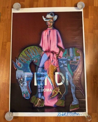 Judith Supine - Roma - Original Oil drawing and Airbrush on subway advertisement