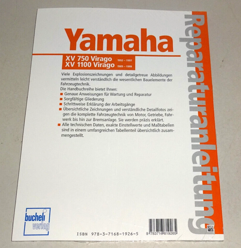 Manual de Reparación Yamaha (XV) 750 Virago / 1100 - Año Fabricación 1979-1999 - Imagen 2 de 2