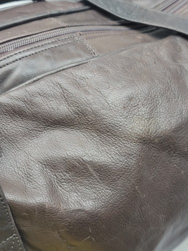 Canyon Outback Brown Leather 24" Duffel Bag Designed For FOOD CITY - Picture 16 of 24