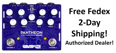 New Wampler Dual Pantheon Deluxe Dual Overdrive Guitar Effects