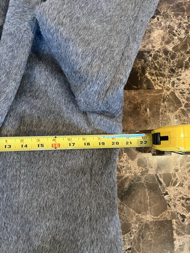 Garnet Hill Suri Alpaca Blend Made In Peru Gray Coat Size 10 - Picture 14 of 14