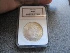 1884'o MORGAN SILVER DOLLAR GRADED NGC MS63, NICE DATE, BRIGHT WHITE COIN!!