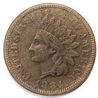 1884 Indian Head Penny Cent Very Fine (VF)