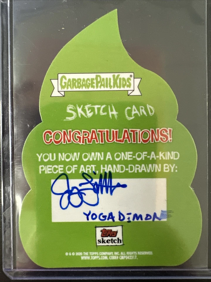 Topps Garbage Pail Kids Yoga Demon Joey Fitchet Sketch - Image 2 of 2