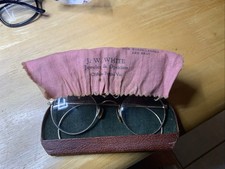 Antique 1/10 12K Gold Filled Windsor Spectacles J.W. White Clifton Forge VA Case