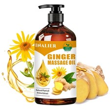 Ginger Oil Relaxation Massager  Lymphatic Drainage Solution - 6.8 Fluid Ounces