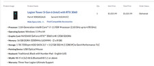 Legion Tower 5i Gen 6 Intel with RTX 3060
