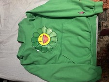 SS20 J Balvin  Takashi Murakami Green Flower Hoodie XL