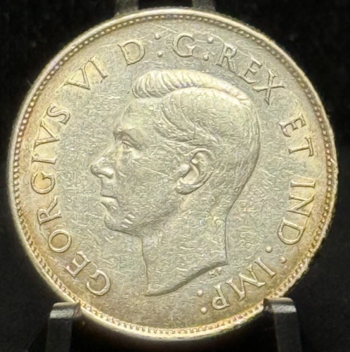 1942 Canada Fifty Cents 50C Silver Coin