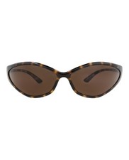 Balenciaga Unisex Shield/Wrap Havana Havana Brown Fashion Designer Eyewear
