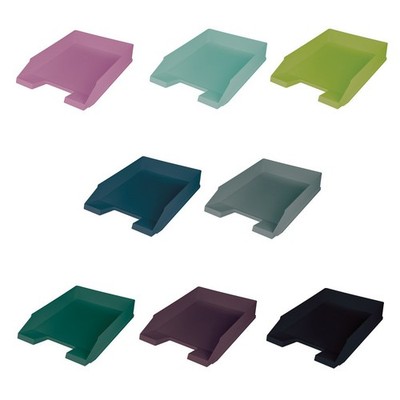 5 x helit Briefablage ''the green staff'', DIN A4, aus recyceltem Kunststoff, matt
