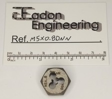 M5 x 0.8mm Metric Die Nut, HSS. By Goliath. Brand new. 13/16" A/F.