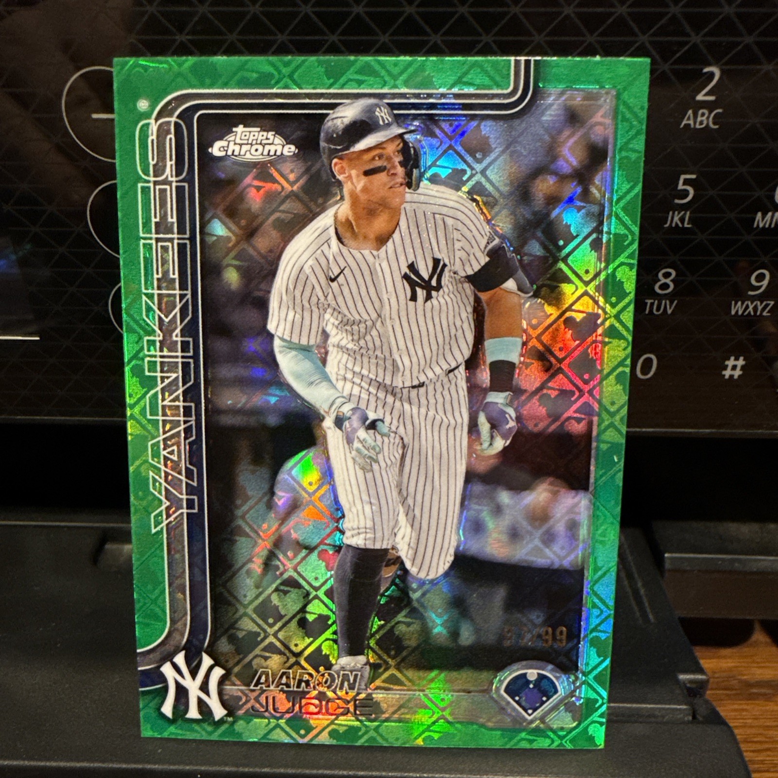2025 Topps Chrome LogoFractor Aaron Judge Green LogoFractor  /99 NY Yankees