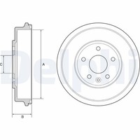 2X Bremstrommel Delphi BF556 FüR Chevrolet Aveo T300 LPG