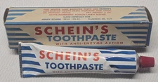 RARE ORIG 1930's-40's Schein's Metal Toothpaste & Box Dental History Advertising